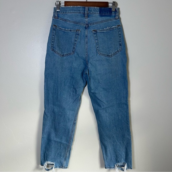 Abercrombie & Fitch Blue Straight Jeans with Distressed Details - Picture 2 of 3